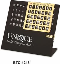 Black & Golden Perpetual Calendar With Month