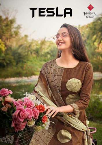 Tanishk Fashion Tesla Lawn Cambric Printed Dress Material Catalog