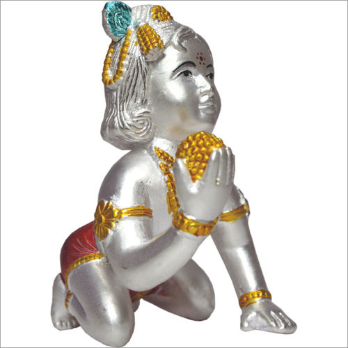 999 Silver Laddu Gopal Statue