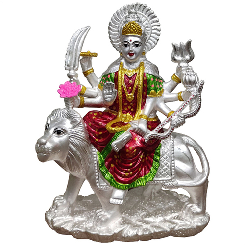 Silver Durga Mata Idol