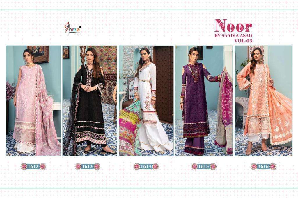 Shree Fab Noor By Saadia Asad Vol 3 Cotton Pakistani Salwar Suit Catalog