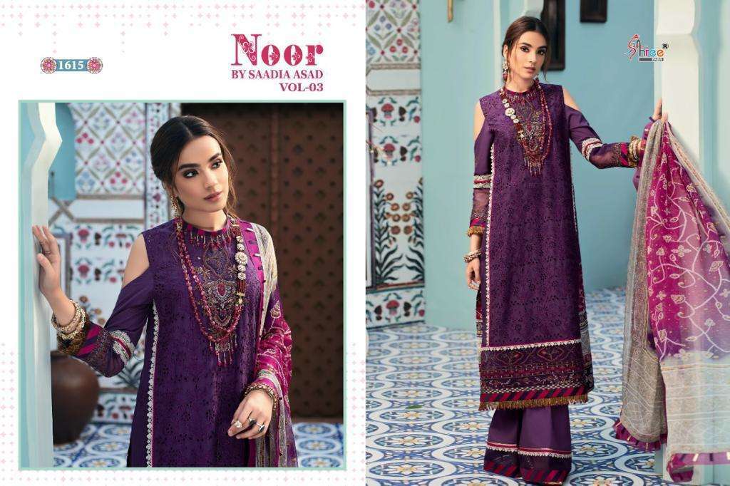 Shree Fab Noor By Saadia Asad Vol 3 Cotton Pakistani Salwar Suit Catalog