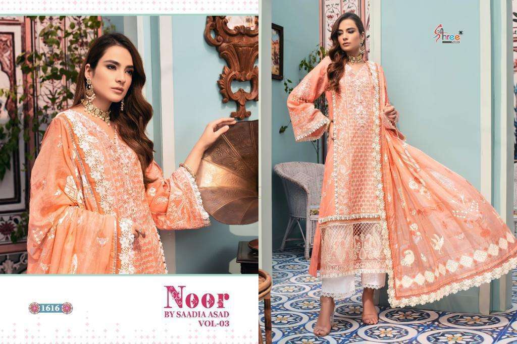 Shree Fab Noor By Saadia Asad Vol 3 Cotton Pakistani Salwar Suit Catalog