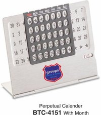Silver Perpetual Calendar With Month
