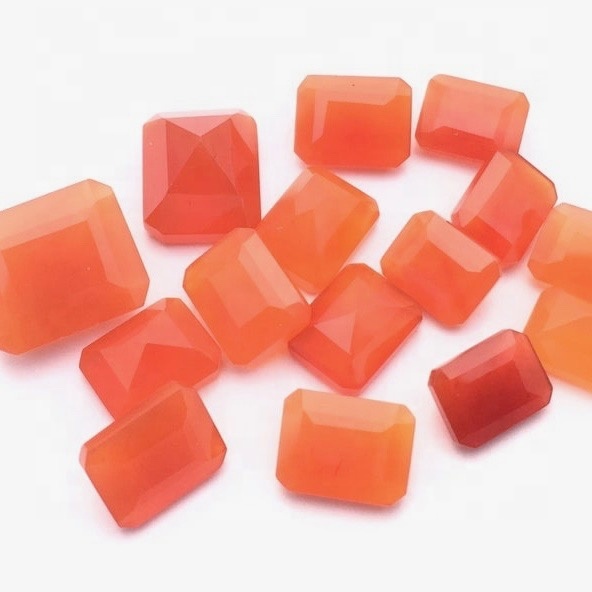 7x9mm Carnelian Faceted Octagon Loose Gemstones