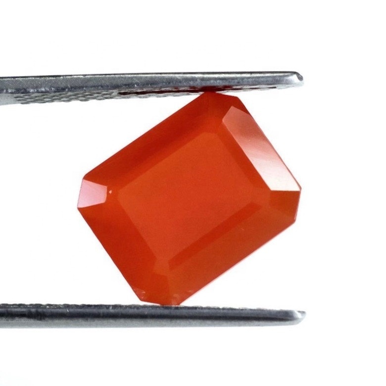 7x9mm Carnelian Faceted Octagon Loose Gemstones