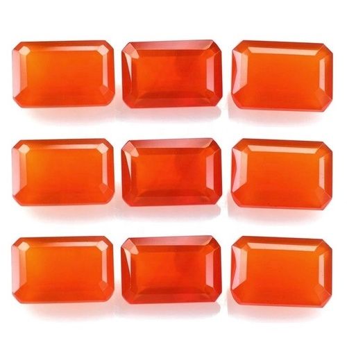 9x11mm Carnelian Faceted Octagon Loose Gemstones