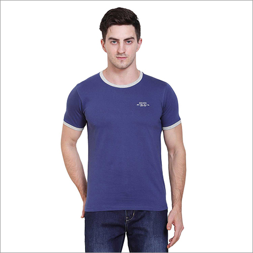 Mens Regular Fit Royal Colour Round Neck Solid T-Shirt Gender: Male