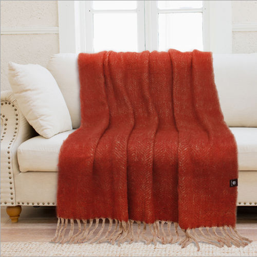 130x170cm Herringbone Woollen Mohair Throw