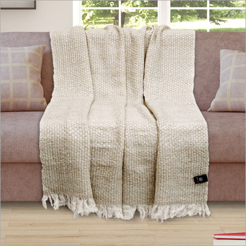 130x170cm Basket Weave Woollen Throw