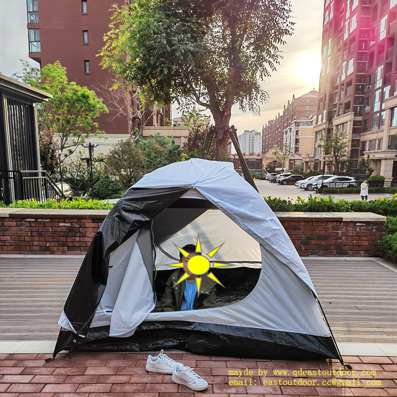 Waterproof Camping Tent Fresh  Black UV Sunshine Backpacking Tent 3 to 4 people for family weekend.