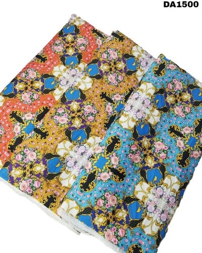 Stunning Digital Print Design on Rayon Slub Fabric