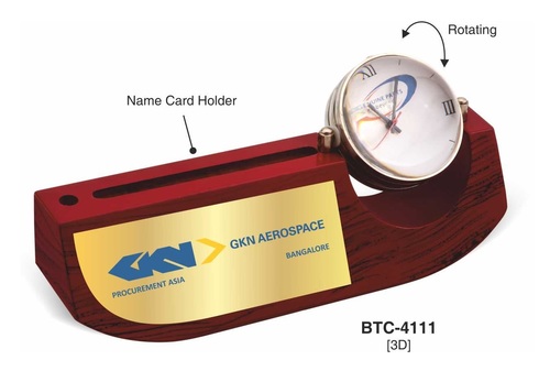 Wooden Base Rotation Clock