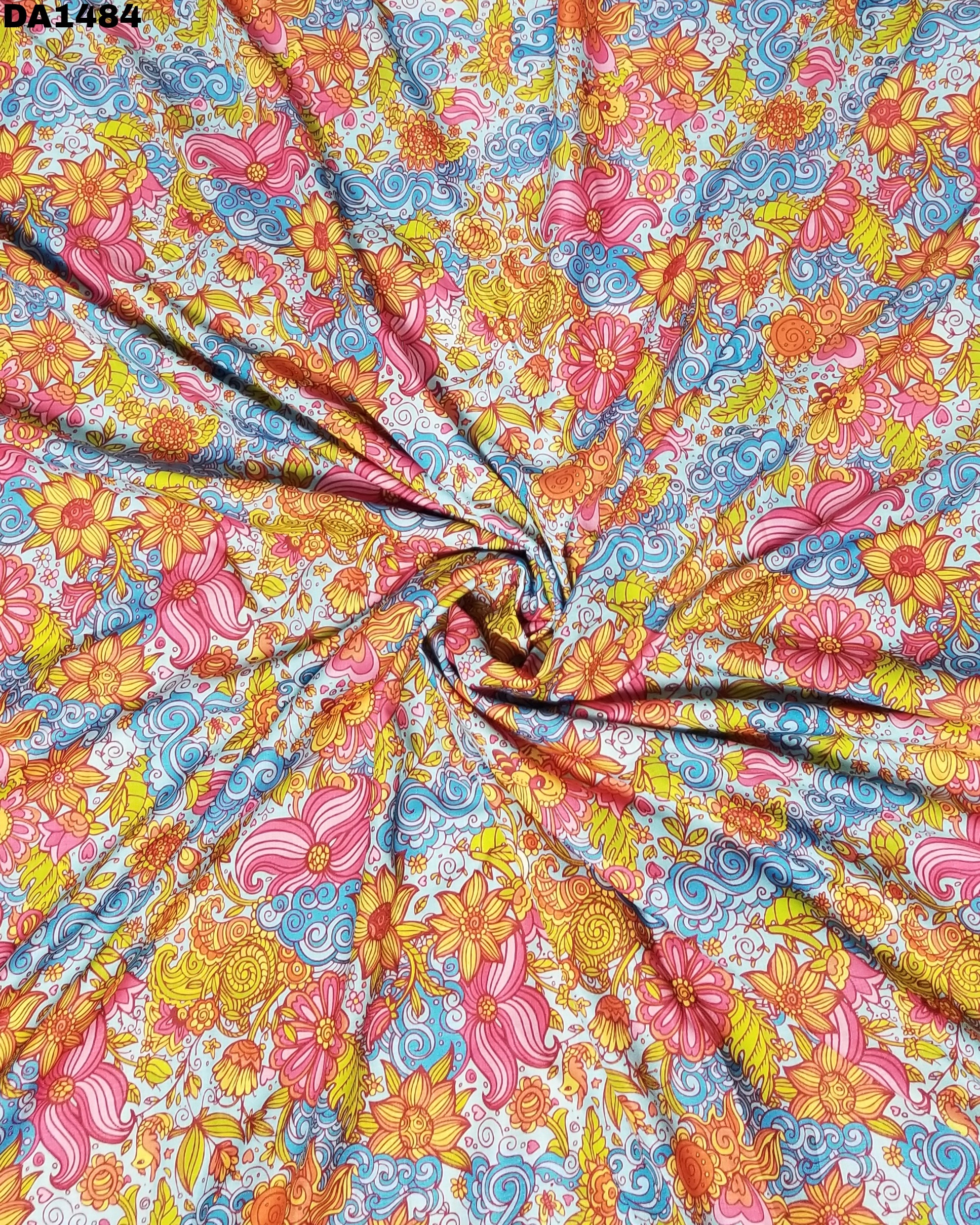 Amazing Big Width Digital Prints on Linen Fabric