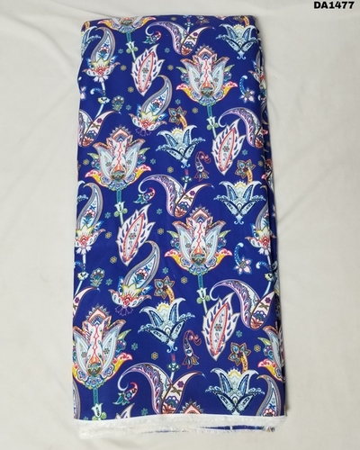 Latest Digital Print Design on Rayon Silk Fabric