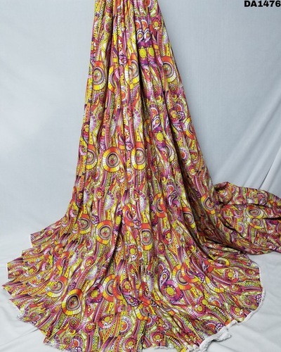 Exclusive Digital Print Design on Rayon Silk Fabric