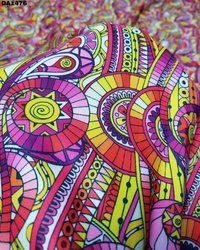 Exclusive Digital Print Design on Rayon Silk Fabric