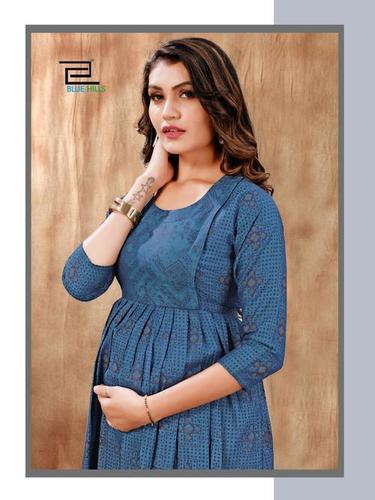 Good News Vol-3 Rayon Kurtis Set - Rayon Print, A-Line with Frill, 3/4 Sleeves, Length: 45 inches, Sizes: M, L, XL, XXL, 3XL | Casual, Washable, Ladies Wear, Printed Pattern, Suitable for All Seasons