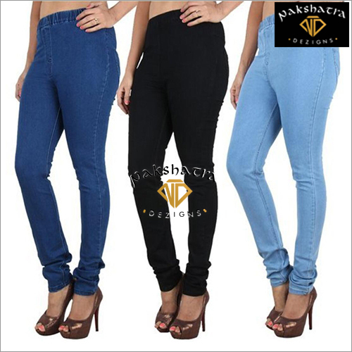 Available In Different Color Ladies High Waist Jeans