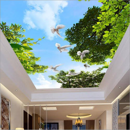 Printed Stretch False Ceiling Application: Residential & Commercial