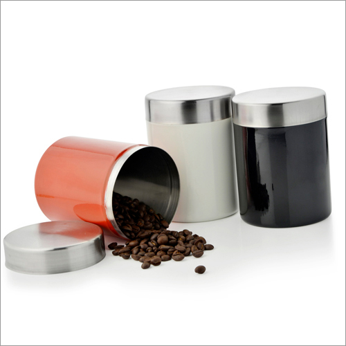 JSI 806 Stainless Steel Colored Sober Canister By JAYNA STEEL INDIA