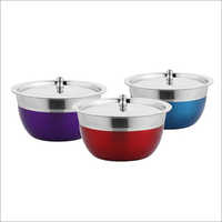 JSI 842 Stainless Steel Colored German Storage Bowl With Steel Lid