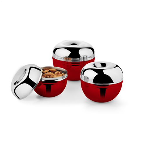 JSI 857 Stainless Steel Colored Apple Storage Canister