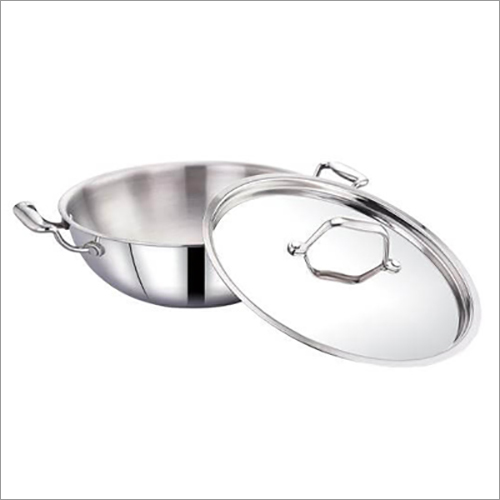JSI-1824 Multiclad Tri Ply Stainless Steel Kadai With Lid