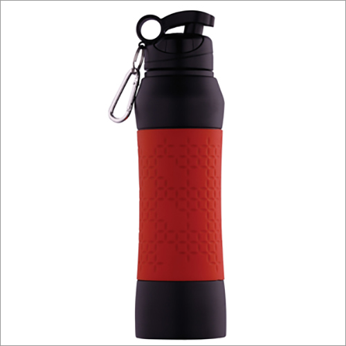 JSI-2114 Steel Single Wall Fridge Sipper Water Bottle Belly Grip Colored With Clipper