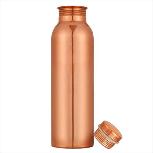 JSI-2124 Copper Single Wall Fridge Water Bottles Plain, Printed, Hammered And Laquer Finished By JAYNA STEEL INDIA