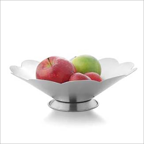 JSI 420 Flower Fruit Bowl With Base By JAYNA STEEL INDIA