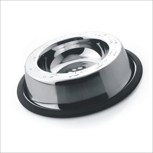 JSI 306A Anti Skid Top Embossed Dog Bowl