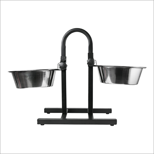 JSI318 Double Diner Pet Bowls With U Type Adjustable Stand