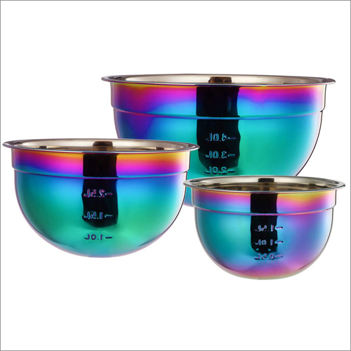 JSI 2205 Rainbow PVD Steel Mixing Bowls