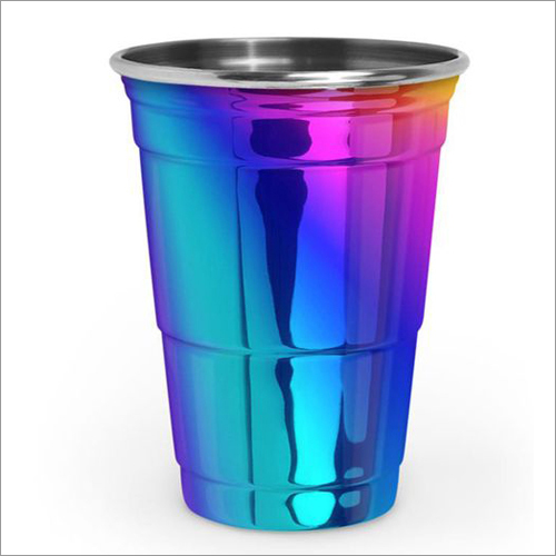 JSI 2215 Rainbow And Blue PVD Coated Tumblers And Cups By JAYNA STEEL INDIA