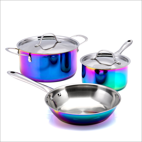 JSI 2224 PVD Iridescent Rainbow High Carbon Steel Cookware Sets