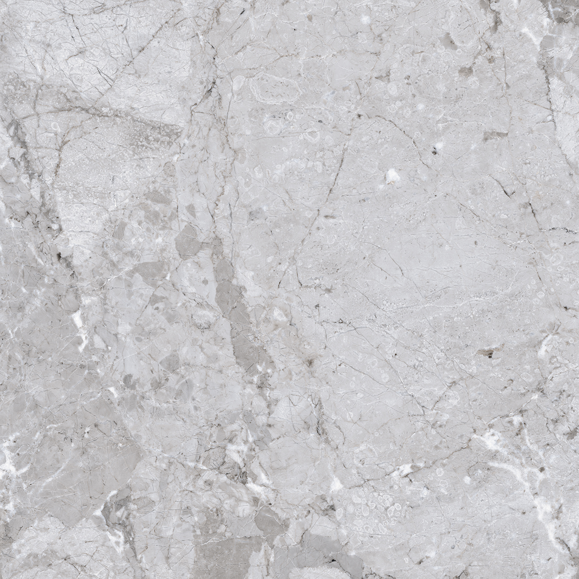 Breccia Gray 800x800mm Glossy Porcelain Tiles