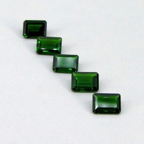 4x6mm Chrome Diopside Faceted Octagon Loose Gemstones