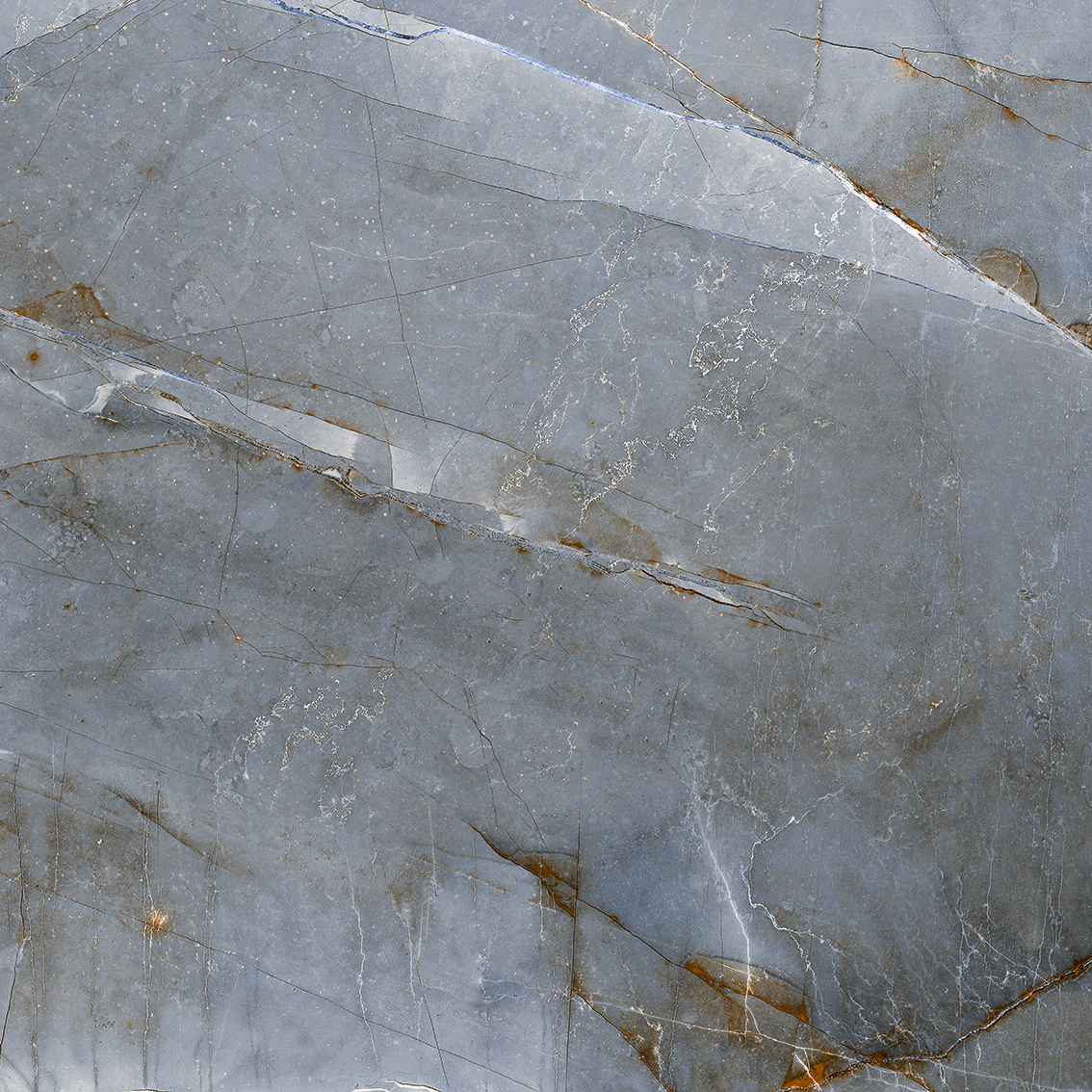 Columbus Blue 800x800mm Glossy Porcelain Tiles