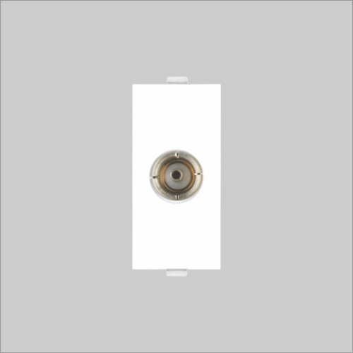1M T.V. Socket - Polycarbonate Material, 01m Size, White Color | TEL. Data Connectivity Features