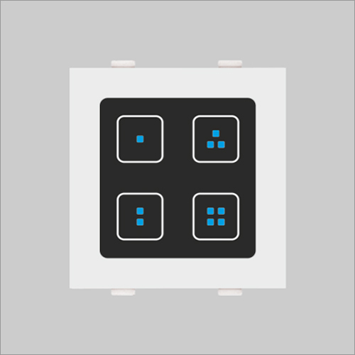 White Wit Modular 6A 4 L Switche With Touch Screen