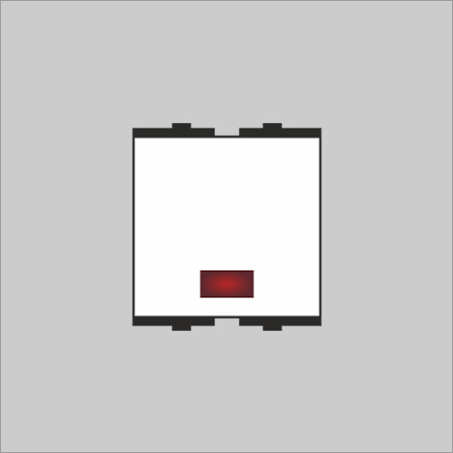 2M 1 Way Switch - Polycarbonate Material, 02M Size, White Color | Module Switches with 16 Rated Voltage for Durable Performance