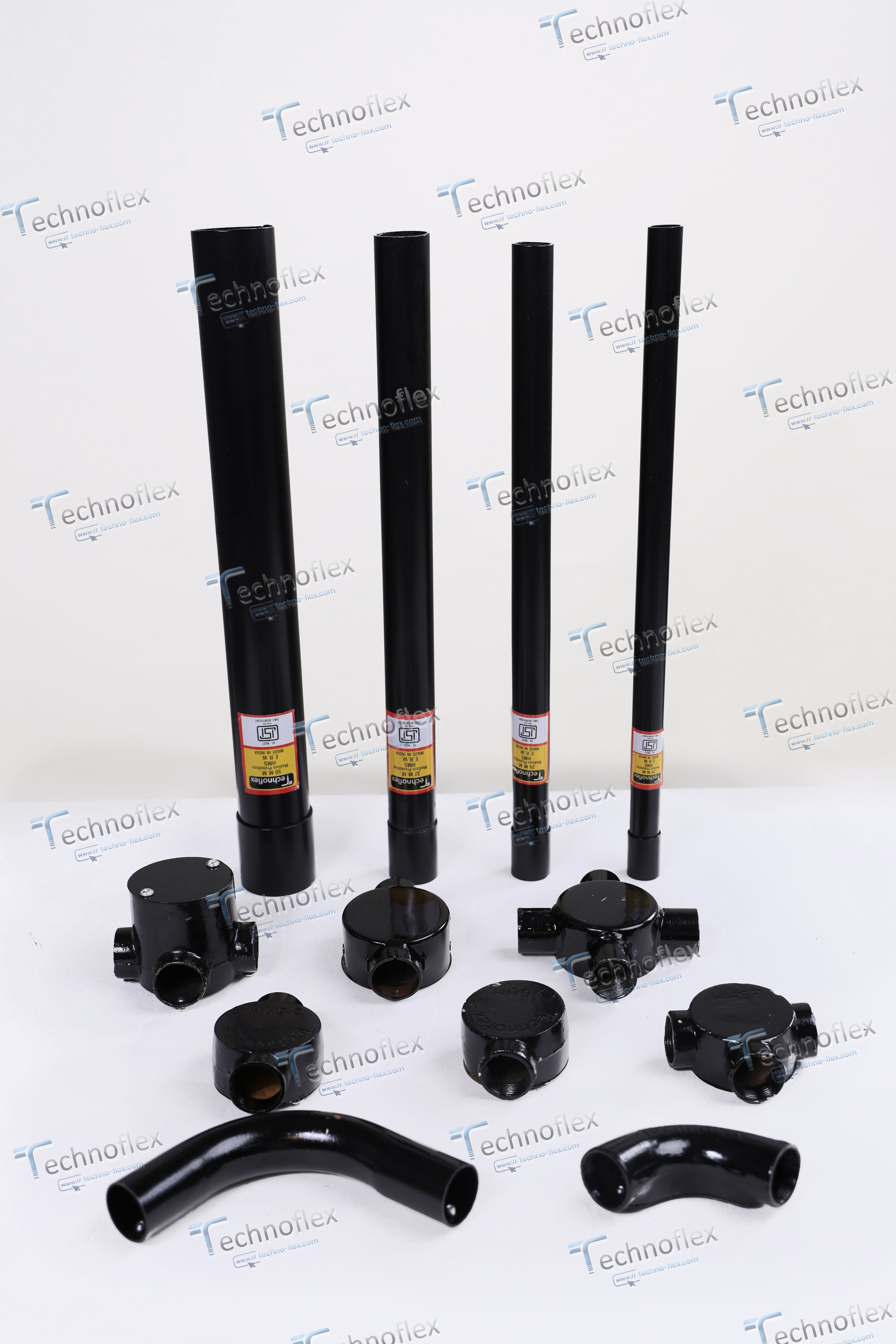 Black Stoving MS Conduit Pipe