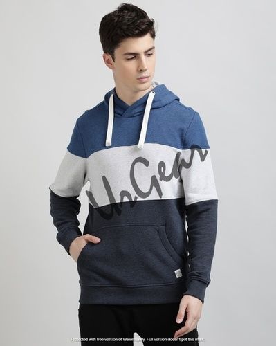 Multicolor Mens Hooded Sweatshirts