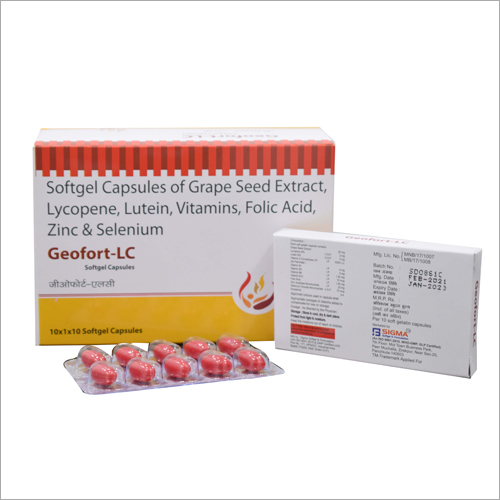 Sofgel Capsules Of Grape Seed Extract Lycopene Lutein Vitamins Folic Acid Zinc and Selenium