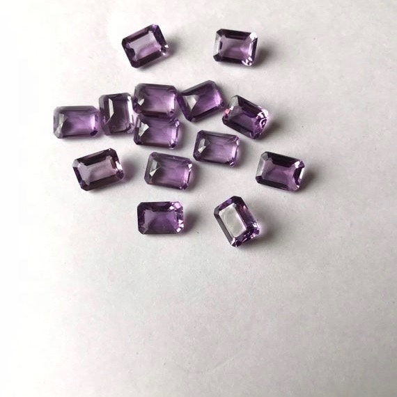 4x6mm Brazil Amethyst Faceted Octagon Loose Gemstones