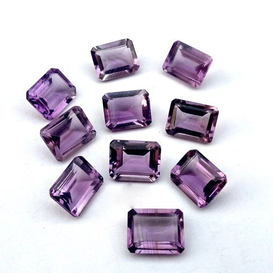 5x7mm Brazil Amethyst Faceted Octagon Loose Gemstones