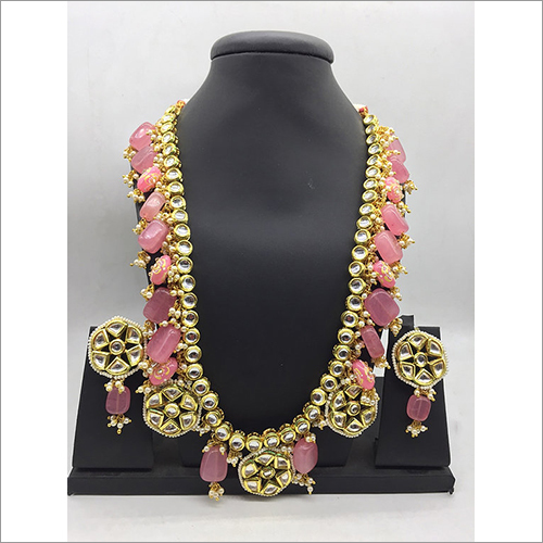 Ladies Kundan Long Necklace Set