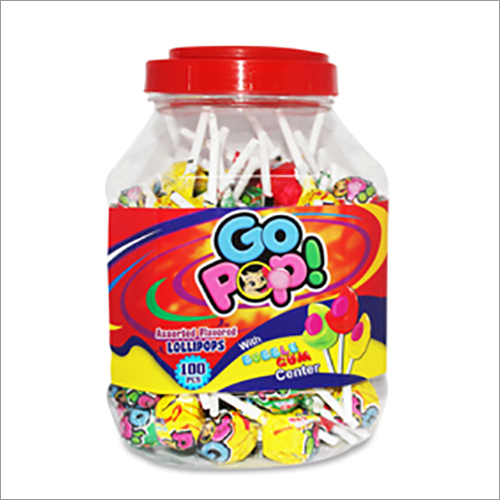 Go Pop Assorted Flavoured Lollipop Jar