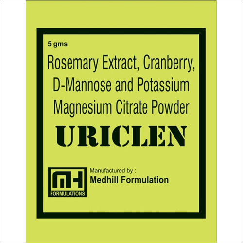 5gm Rosemary Extract Cranberry D Mannose And Potassium Magnesium Citrate Powder Sachet
